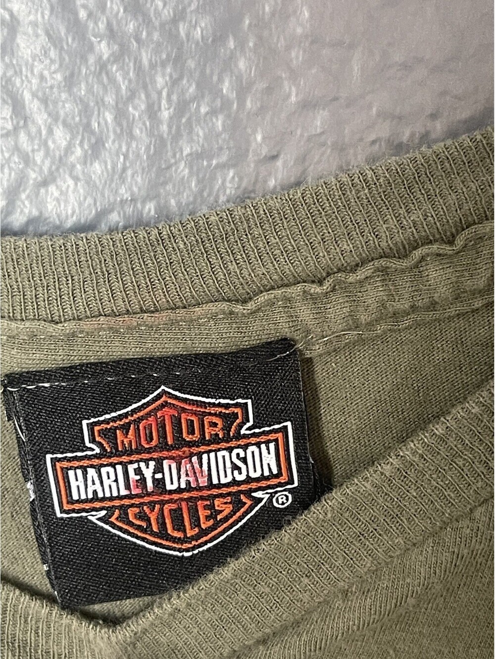Harley Davidson T-Shirt 3XL XXXL Florida Army Green Tallahassee Short Sleeve FL - Picture 3 of 15